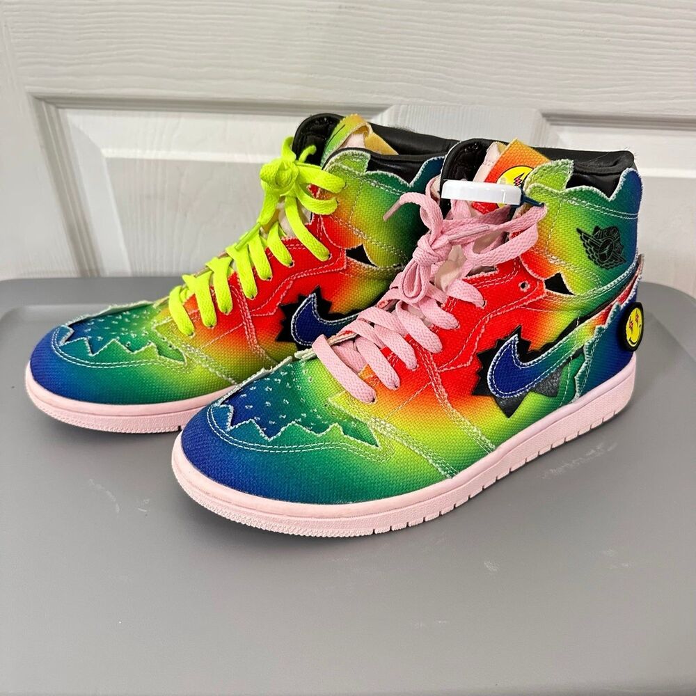 Air Jordan 1 Retro OG High x J Balvin Tie Dye Colores (DC3481-900) Mens Size 8